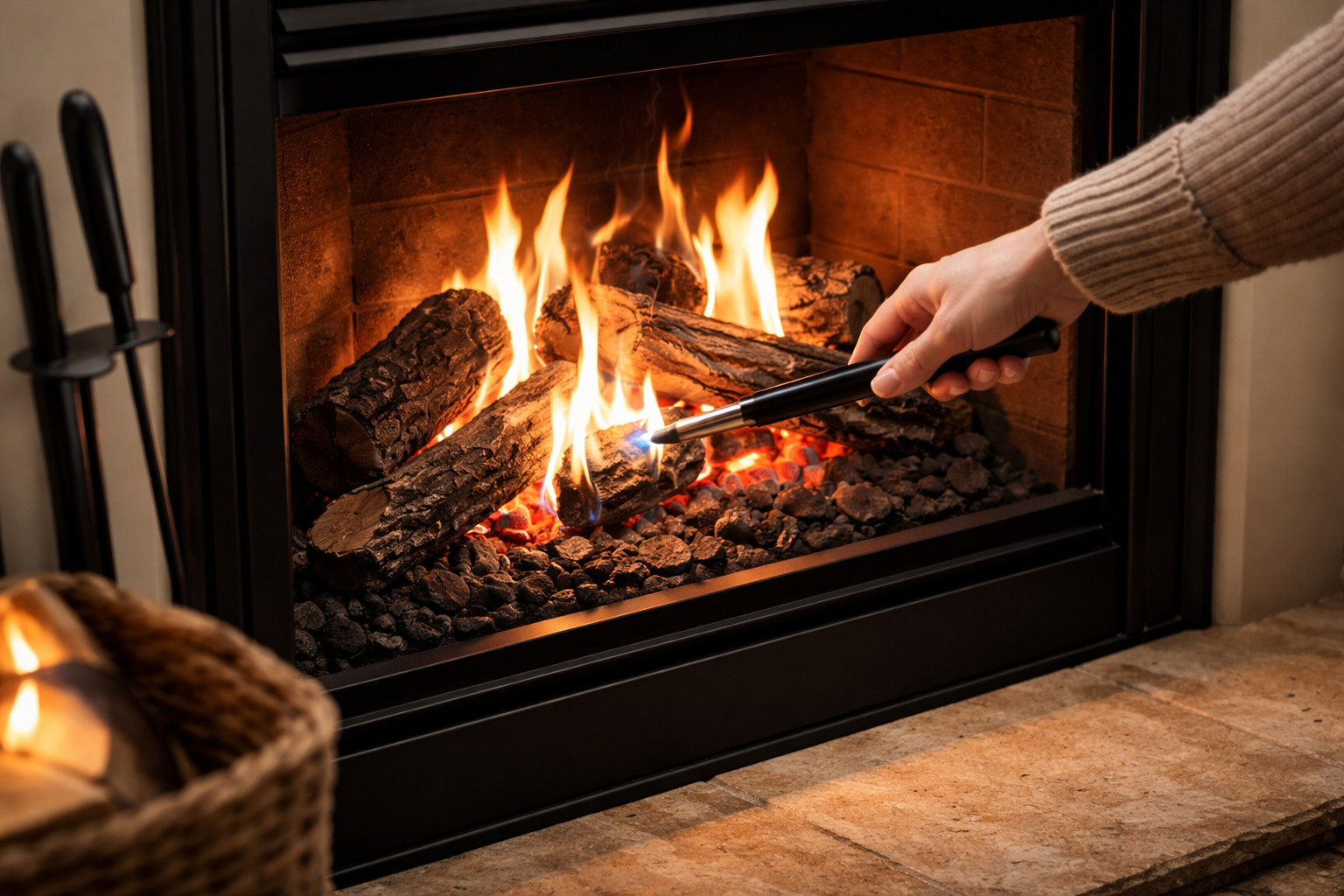 How to light a gas fireplace