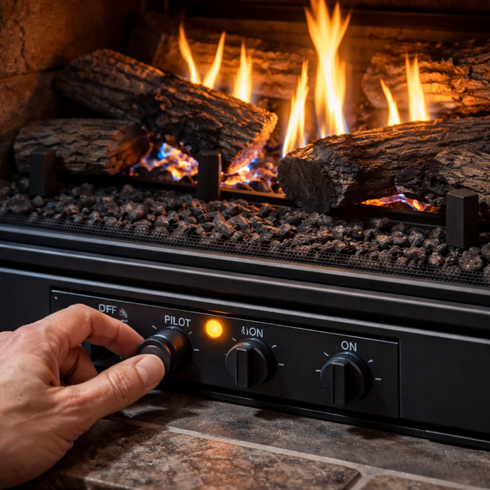 fireplace with electronic ignition