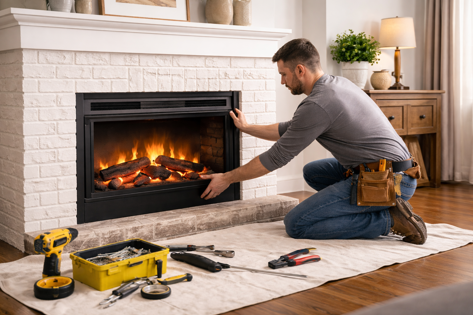  install electric fireplace insert