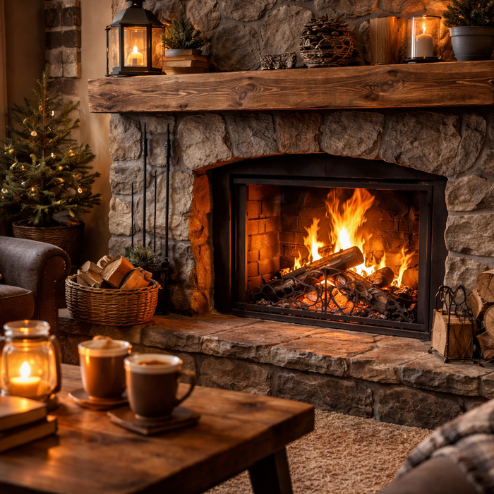 Wood-Burning Fireplace
