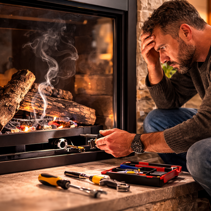 gas fireplace keep going out