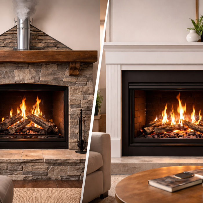 vented or ventless gas fireplace
