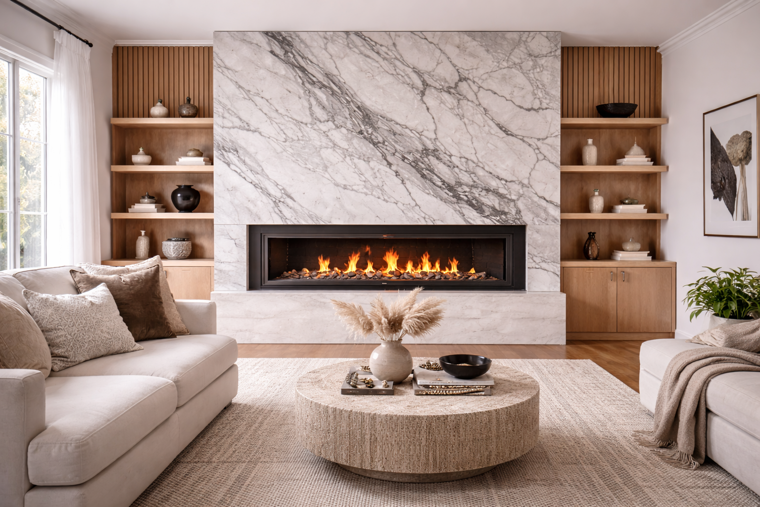 Modern fireplace wall ideas