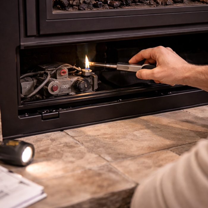 light pilot on gas fireplace
