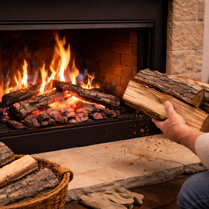 burn wood in a gas fireplace