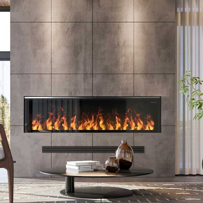 Dimplex Optimyst Linear Water Vapor Fireplace In Contemporary Office