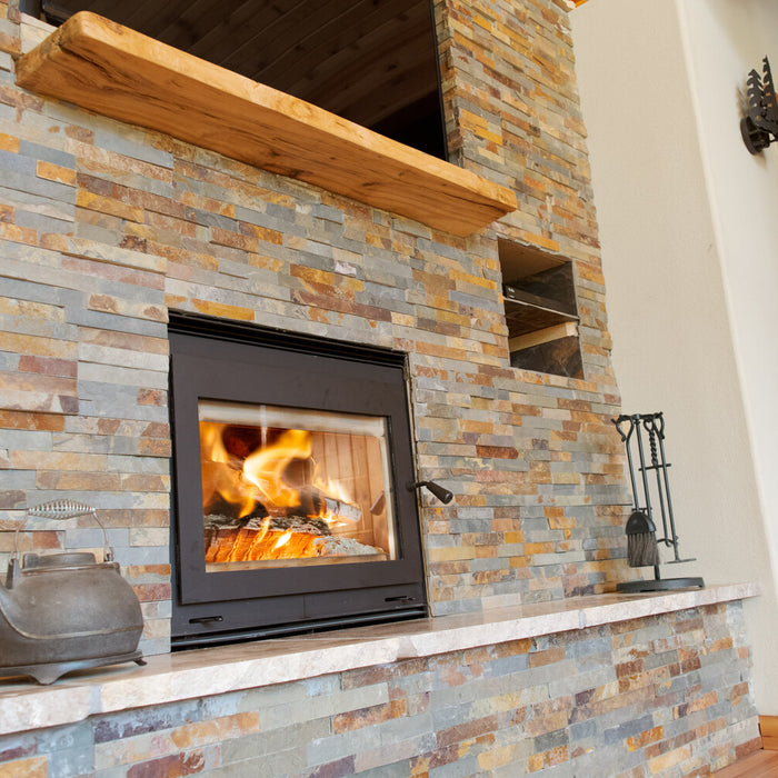 how does a wood burning fireplace work