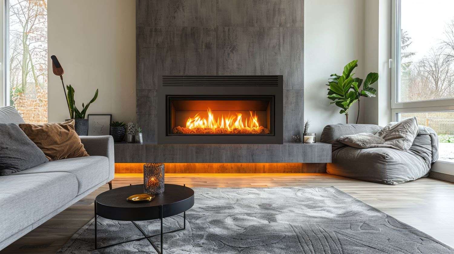 how high should an electric fireplace be from the floor