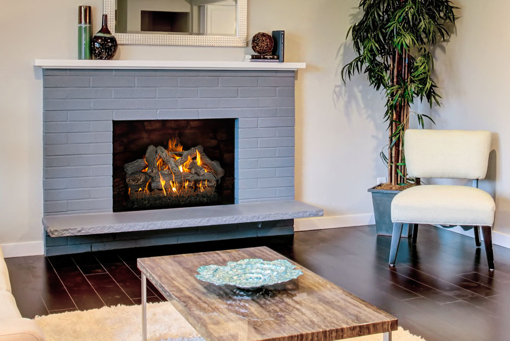 how to clean gas fireplace logs