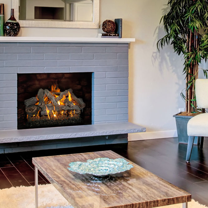 how to clean gas fireplace logs