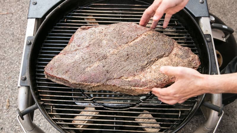 how to smoke a brisket on a charcoal grill