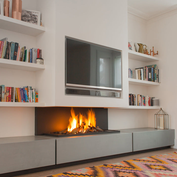 minimum distance between fireplace and a tv
