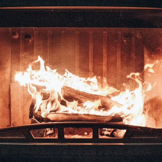 what are gas fireplace logs made of