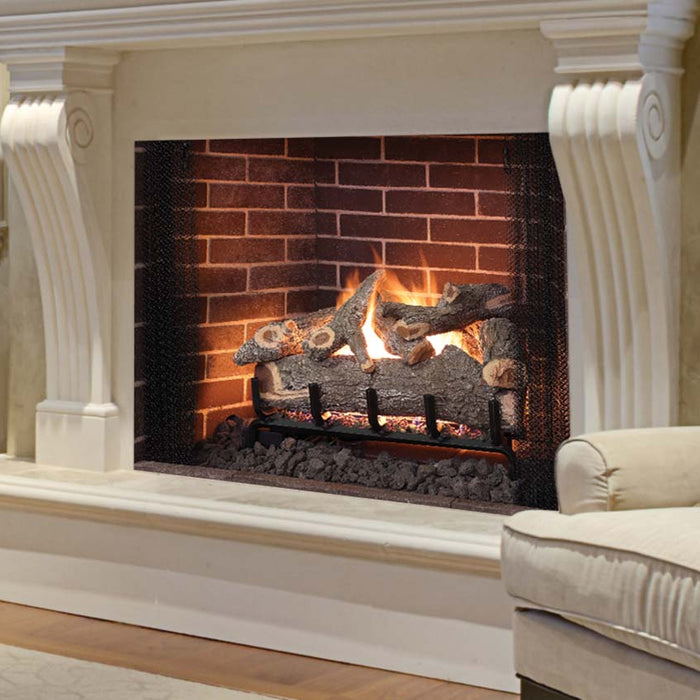 what is a gas log fireplace