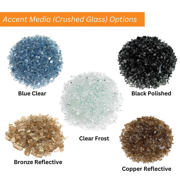 Accent Media (Crushed Glass) Options