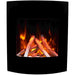 Amantii 24 x 28 Wall MountCorner Mount Electric Fireplace Birch Curved Glass