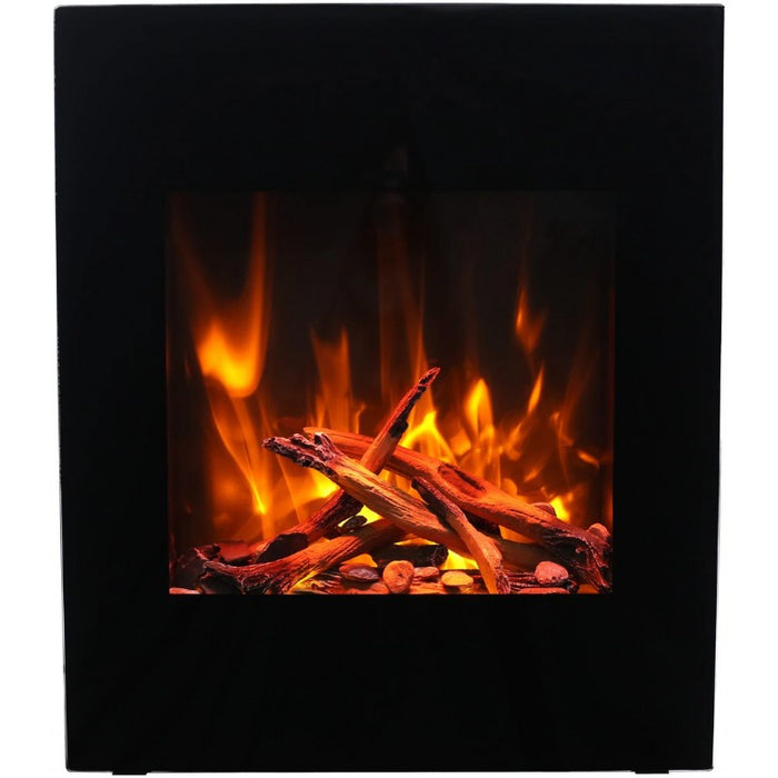 Amantii 24 x 28 Wall MountCorner Mount Electric Fireplace Driftwood Flat GLass