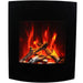 Amantii 24 x 28 Wall MountCorner Mount Electric Fireplace Rustic Curve Glass