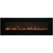 Amantii 60 Wall Mount with Black Glass Surround Sable Media Yellow Flame