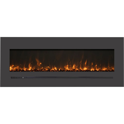 Amantii 60 Wall Mount with Steel Surround Yellow Flame Sable Media