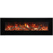 Amantii 72 Wall Mount with Black Glass Surround Driftwood Media Yellow Flame