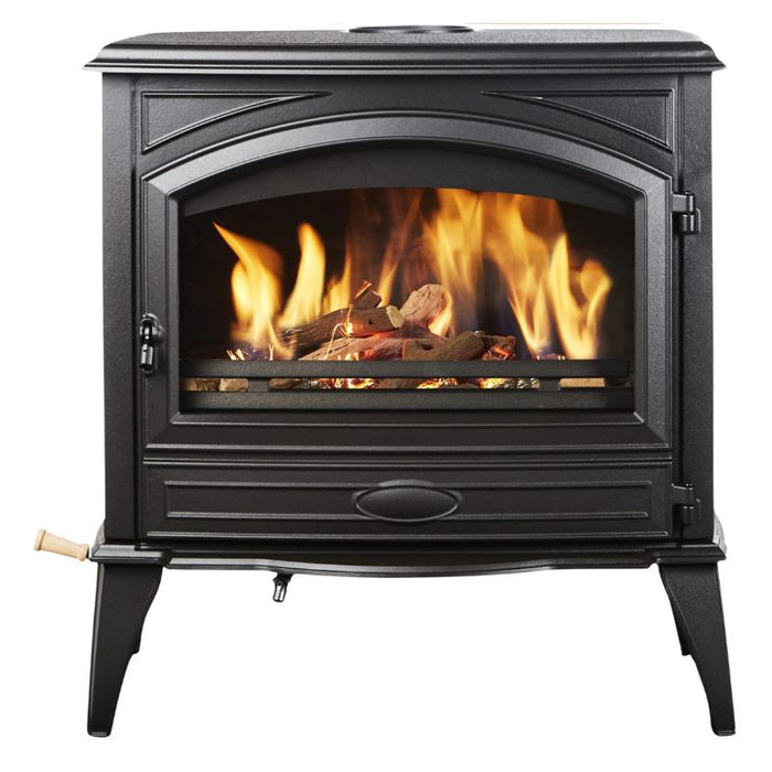 Amantii Lynnwood W76 Cast Iron Wood Burning Stove with Driftwood Logs 