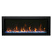 Amantii Panorama Extra Slim 30 Built-In Linear Electric Fireplace 3D GLASS YELLOW FLAME MG 2084
