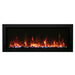 Amantii Panorama Extra Slim 30 Built-In Linear Electric Fireplace REMII 1 MEDIA YELLOW AND ORANGE FLAME