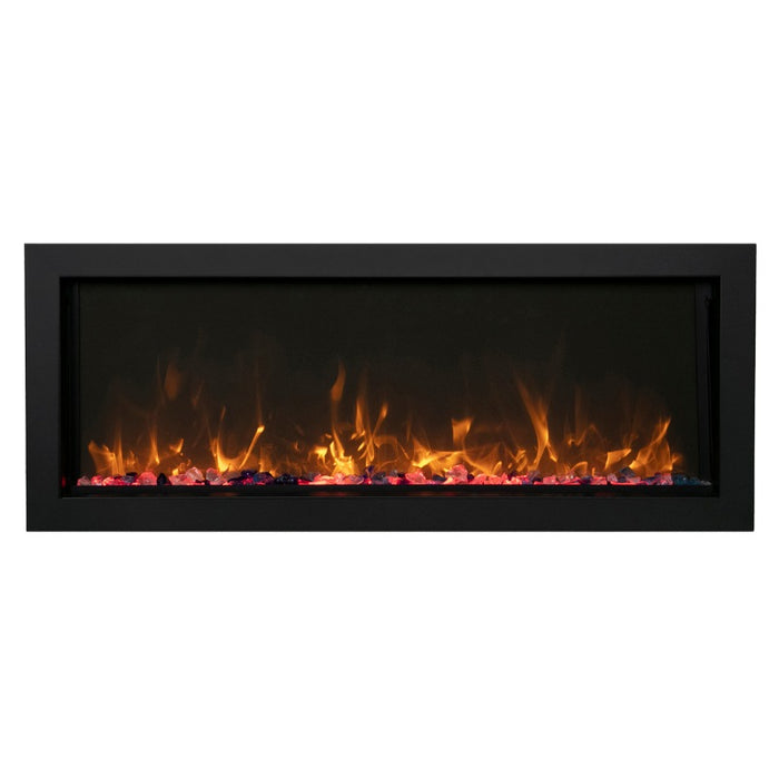 Amantii Panorama Extra Slim 30 Built-In Linear Electric Fireplace REMII 2 MEDIA YELLOW FLAME MG 2171