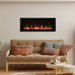 Amantii Panorama Slim 40 Built-In Linear Electric Fireplace with ocean glass media 