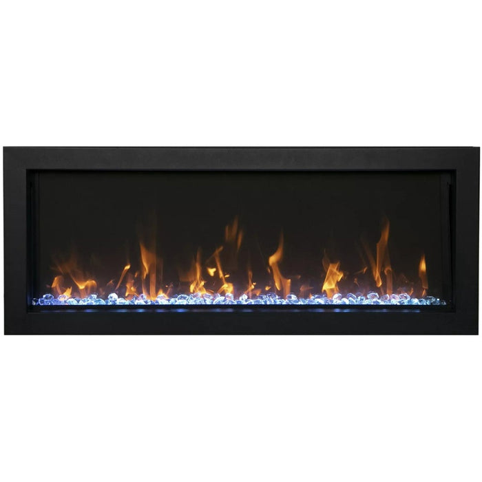 Amantii Panorama Slim 50 Built-In Linear Electric Fireplace 3D GLASS YELLOW FLAME MG_2084
