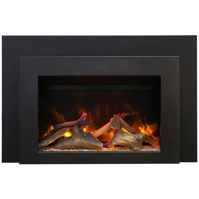 Amantii Sierra Flame Smart 34 Electric Fireplace Insert Driftwood Yellow flame