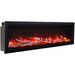 Amantii Symmetry Bespoke 50 Linear Electric Fireplace Birch Media Red Flame Side view