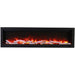 Amantii Symmetry Bespoke 74 Linear Electric Fireplace Birch Media Red Flame