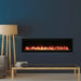 Amantii Symmetry Smart 100 Linear Electric Fireplace Study Room Large Clear Chunk Media Red Flame