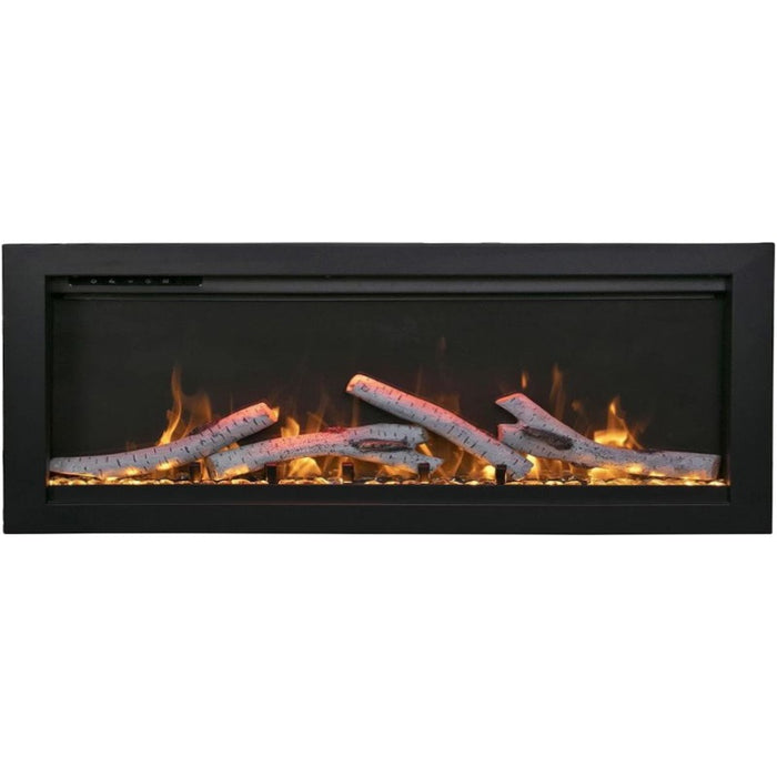 Amantii Symmetry Smart 60 Linear Electric Fireplace Birch Brown Mix Yellow Flame Front Scaled