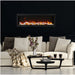 Amantii Symmetry Smart 60 Linear Electric Fireplace Living Room Birch Media Orange Flame 