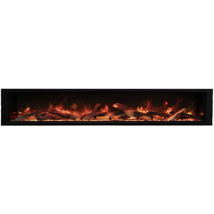 Amantii Symmetry Xtra Tall 100 Built-In Linear Electric Fireplace Split Log