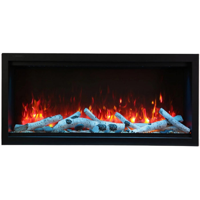 Amantii Symmetry Xtra Tall 34 Built-In Linear Electric Fireplace Birch