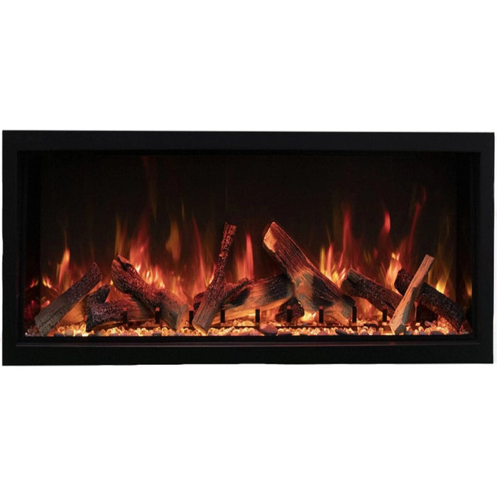 Amantii Symmetry Xtra Tall 34 Built-In Linear Electric Fireplace Split Log