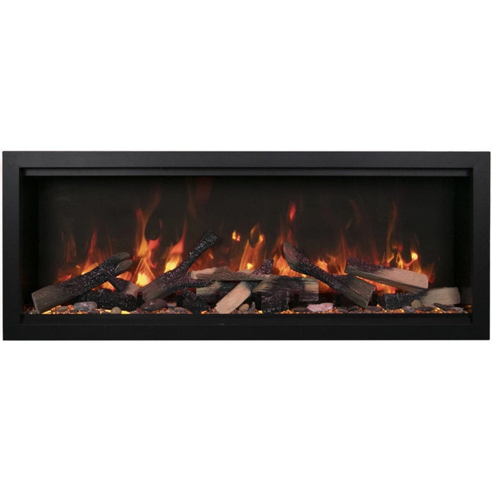 Amantii Symmetry Xtra Tall 50 Built-In Linear Electric Fireplace Rustic