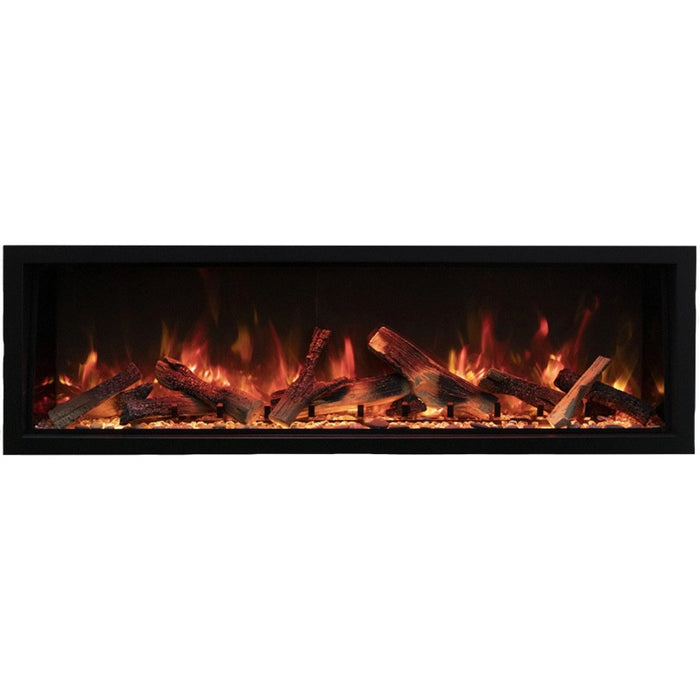 Amantii Symmetry Xtra Tall 60 Built-In Linear Electric Fireplace Split Log