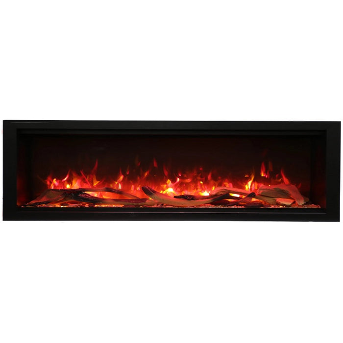 Amantii Symmetry Xtra Tall 60 Built-In Linear Electric Fireplace Wriftwood