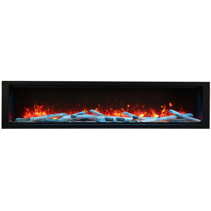 Amantii Symmetry Xtra Tall 74 Built-In Linear Electric Fireplace Birch