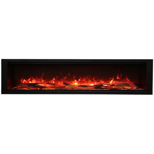 Amantii Symmetry Xtra Tall 74 Built-In Linear Electric Fireplace Driftwood