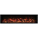 Amantii Symmetry Xtra Tall 74 Built-In Linear Electric Fireplace Split Log