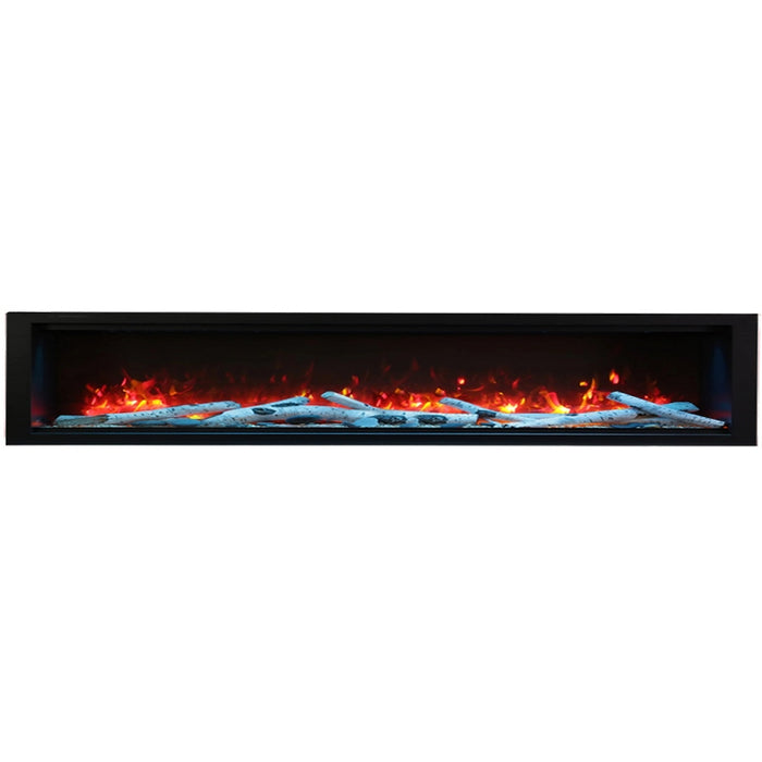 Amantii Symmetry Xtra Tall 88 Built-In Linear Electric Fireplace Birch