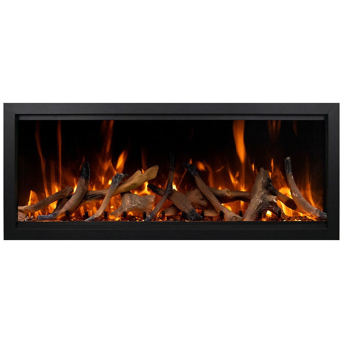 Amantii Symmetry Xtra Tall Bespoke 50 Built-In Linear Electric Fireplace Driftwood