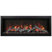 Amantii Symmetry Xtra Tall Bespoke 50 Built-In Linear Electric Fireplace Rustic