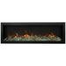 Amantii Symmetry Xtra Tall Bespoke 60 Built-In Linear Electric Fireplace Ice Media